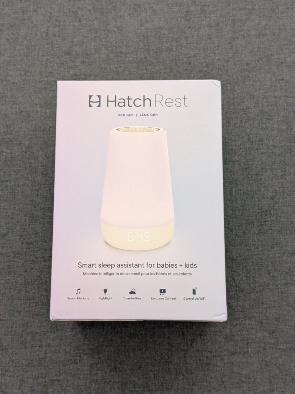 Hatch Rest 2nd Gen White All-in-one Wireless Sleep Sound Machine & Light. New